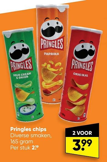 Aanbiedingen Pringles chips - Pringles - Geldig van 29/08/2022 tot 11/09/2022 bij Big Bazar
