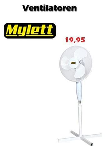 Aanbiedingen Mylett ventilatoren - Mylett  - Geldig van 18/08/2022 tot 11/09/2022 bij Itek