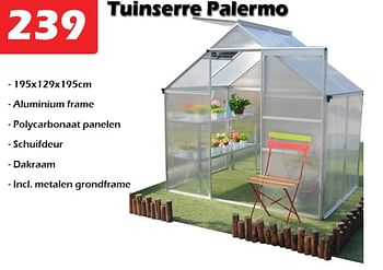 Aanbiedingen Tuinserre palermo - Huismerk - Itek - Geldig van 18/08/2022 tot 11/09/2022 bij Itek
