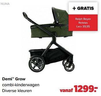 Aanbiedingen Demi grow combi-kinderwagen - Nuna - Geldig van 29/08/2022 tot 24/09/2022 bij Baby-Dump