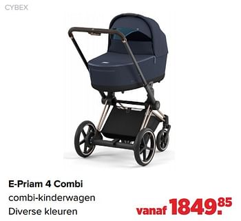 Aanbiedingen E-priam 4 combi combi-kinderwagen - Cybex - Geldig van 29/08/2022 tot 24/09/2022 bij Baby-Dump