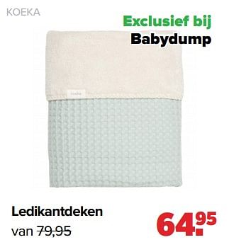 Aanbiedingen Ledikantdeken - Koeka - Geldig van 29/08/2022 tot 24/09/2022 bij Baby-Dump