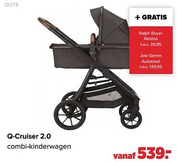 Aanbiedingen Q-cruiser 2.0 combi-kinderwagen - Qute  - Geldig van 29/08/2022 tot 24/09/2022 bij Baby-Dump