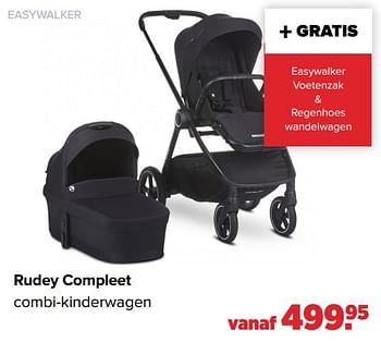 Aanbiedingen Rudey compleet combi-kinderwagen - Easywalker - Geldig van 29/08/2022 tot 24/09/2022 bij Baby-Dump