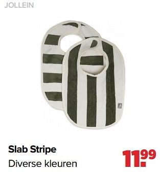 Aanbiedingen Slab stripe - Jollein - Geldig van 29/08/2022 tot 24/09/2022 bij Baby-Dump