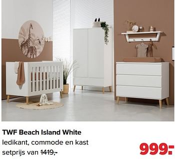 Aanbiedingen Twf beach island white - TWF - Geldig van 29/08/2022 tot 24/09/2022 bij Baby-Dump
