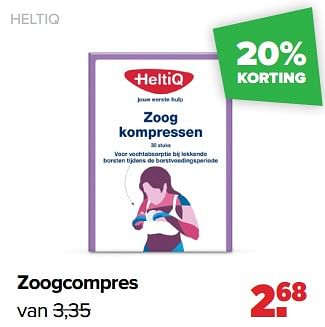 Aanbiedingen Zoogcompres - Heltiq - Geldig van 29/08/2022 tot 24/09/2022 bij Baby-Dump