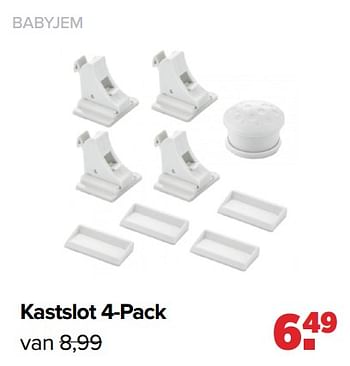 Aanbiedingen Kastslot 4-pack - BabyJem - Geldig van 29/08/2022 tot 24/09/2022 bij Baby-Dump