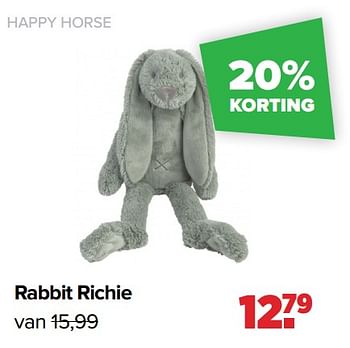 Aanbiedingen Rabbit richie - Happy Horse - Geldig van 29/08/2022 tot 24/09/2022 bij Baby-Dump