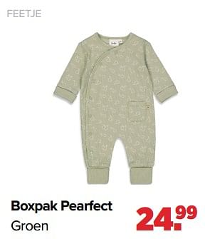 Aanbiedingen Boxpak pearfect groen - Feetje - Geldig van 29/08/2022 tot 24/09/2022 bij Baby-Dump
