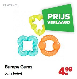 Aanbiedingen Bumpy gums - Playgro - Geldig van 29/08/2022 tot 24/09/2022 bij Baby-Dump