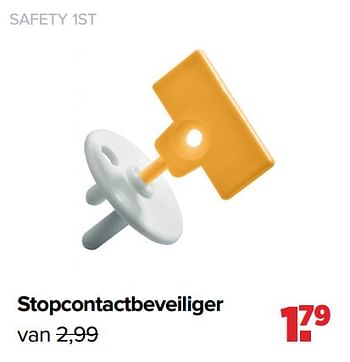 Aanbiedingen Stopcontactbeveiliger - Safety 1st - Geldig van 29/08/2022 tot 24/09/2022 bij Baby-Dump