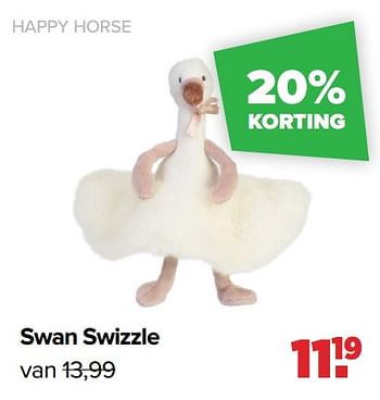 Aanbiedingen Swan swizzle - Happy Horse - Geldig van 29/08/2022 tot 24/09/2022 bij Baby-Dump