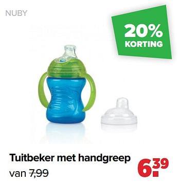 Aanbiedingen Tuitbeker met handgreep - Nuby - Geldig van 29/08/2022 tot 24/09/2022 bij Baby-Dump