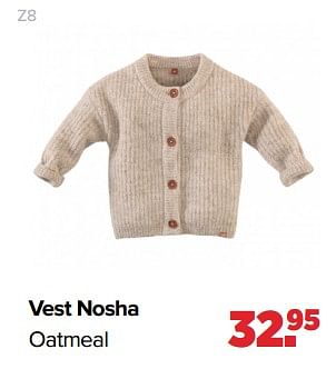 Aanbiedingen Vest nosha oatmeal - Z8 - Geldig van 29/08/2022 tot 24/09/2022 bij Baby-Dump