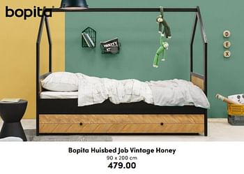Aanbiedingen Bopita huisbed job vintage honey - Bopita - Geldig van 04/09/2022 tot 17/09/2022 bij Baby & Tiener Megastore