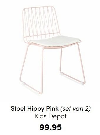 Aanbiedingen Stoel hippy pink set van 2 kids depot - KidsDepot  - Geldig van 04/09/2022 tot 17/09/2022 bij Baby & Tiener Megastore