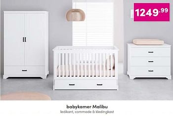 Aanbiedingen Babykamer malibu - Huismerk - Baby &amp; Tiener Megastore - Geldig van 04/09/2022 tot 10/09/2022 bij Baby & Tiener Megastore
