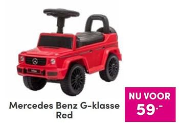 Aanbiedingen Mercedes benz g-klasse red - Mercedes - Geldig van 04/09/2022 tot 10/09/2022 bij Baby & Tiener Megastore
