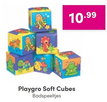Aanbiedingen Playgro soft cubes - Playgro - Geldig van 04/09/2022 tot 10/09/2022 bij Baby & Tiener Megastore