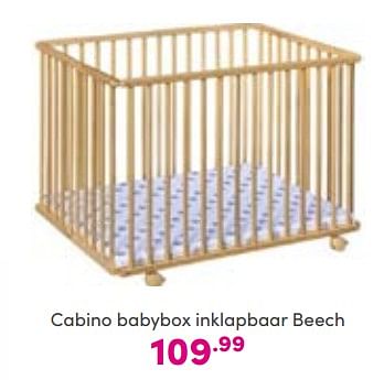 Aanbiedingen Cabino babybox inklapbaar beech - Cabino - Geldig van 04/09/2022 tot 10/09/2022 bij Baby & Tiener Megastore