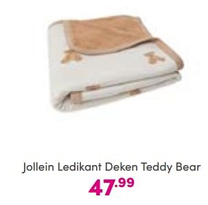 Aanbiedingen Jollein ledikant deken teddy bear - Jollein - Geldig van 04/09/2022 tot 10/09/2022 bij Baby & Tiener Megastore
