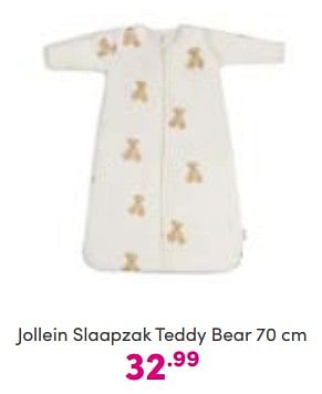 Aanbiedingen Jollein slaapzak teddy bear - Jollein - Geldig van 04/09/2022 tot 10/09/2022 bij Baby & Tiener Megastore