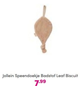Aanbiedingen Jollein speendoekje badstof leaf biscuit - Jollein - Geldig van 04/09/2022 tot 10/09/2022 bij Baby & Tiener Megastore
