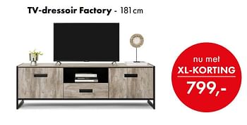 Aanbiedingen Tv-dressoir factory - Huismerk - Woon Square - Geldig van 05/09/2022 tot 10/09/2022 bij Woon Square