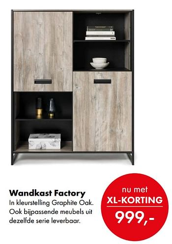 Aanbiedingen Wandkast factory - Huismerk - Woon Square - Geldig van 05/09/2022 tot 10/09/2022 bij Woon Square