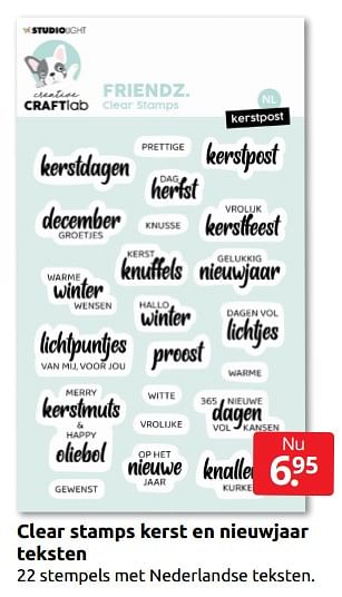 Aanbiedingen Clear stamps kerst en nieuwjaar teksten - Huismerk - Boekenvoordeel - Geldig van 03/09/2022 tot 11/09/2022 bij Boekenvoordeel