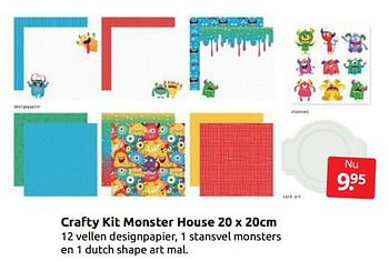 Aanbiedingen Crafty kit monster house - Huismerk - Boekenvoordeel - Geldig van 03/09/2022 tot 11/09/2022 bij Boekenvoordeel
