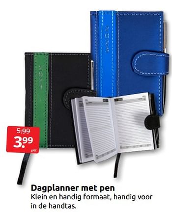 Aanbiedingen Dagplanner met pen - Huismerk - Boekenvoordeel - Geldig van 03/09/2022 tot 11/09/2022 bij Boekenvoordeel