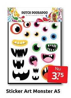 Aanbiedingen Sticker art monster a5 - Huismerk - Boekenvoordeel - Geldig van 03/09/2022 tot 11/09/2022 bij Boekenvoordeel