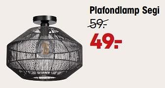 Aanbiedingen Plafondlamp segi - Huismerk - Kwantum - Geldig van 12/09/2022 tot 18/09/2022 bij Kwantum