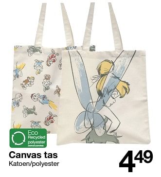 Aanbiedingen Canvas tas - Huismerk - Zeeman  - Geldig van 10/09/2022 tot 16/09/2022 bij Zeeman