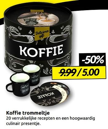 Aanbiedingen Koffie trommeltje - Huismerk - Boekenvoordeel - Geldig van 10/09/2022 tot 18/09/2022 bij Boekenvoordeel