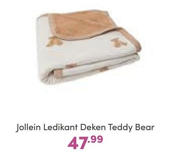 Aanbiedingen Jollein ledikant deken teddy bear - Jollein - Geldig van 11/09/2022 tot 17/09/2022 bij Baby & Tiener Megastore