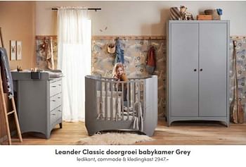 Aanbiedingen Leander classic doorgroei babykamer grey - Leander - Geldig van 11/09/2022 tot 17/09/2022 bij Baby & Tiener Megastore