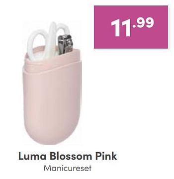Aanbiedingen Luma blossom pink manicureset - Luma Babycare - Geldig van 11/09/2022 tot 17/09/2022 bij Baby & Tiener Megastore