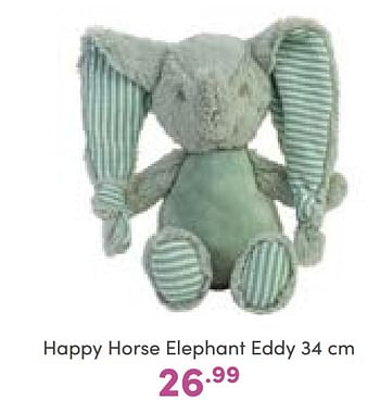 Aanbiedingen Happy horse elephant eddy - Happy Horse - Geldig van 11/09/2022 tot 17/09/2022 bij Baby & Tiener Megastore