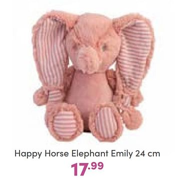 Aanbiedingen Happy horse elephant emily - Happy Horse - Geldig van 11/09/2022 tot 17/09/2022 bij Baby & Tiener Megastore