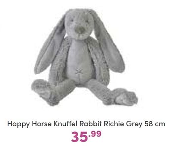 Aanbiedingen Happy horse knuffel rabbit richie grey - Happy Horse - Geldig van 11/09/2022 tot 17/09/2022 bij Baby & Tiener Megastore