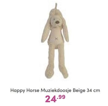 Aanbiedingen Happy horse muziekdoosje beige - Happy Horse - Geldig van 11/09/2022 tot 17/09/2022 bij Baby & Tiener Megastore