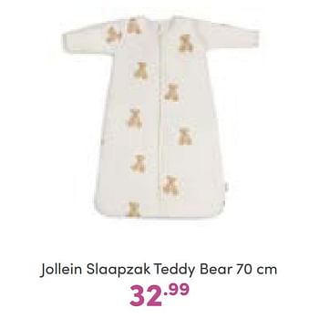Aanbiedingen Jollein slaapzak teddy bear - Jollein - Geldig van 11/09/2022 tot 17/09/2022 bij Baby & Tiener Megastore