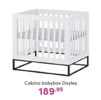 Aanbiedingen Cabino babybox dayley - Cabino - Geldig van 11/09/2022 tot 17/09/2022 bij Baby & Tiener Megastore