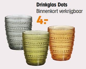 Aanbiedingen Drinkglas dots - Huismerk - Kwantum - Geldig van 23/09/2022 tot 25/09/2022 bij Kwantum