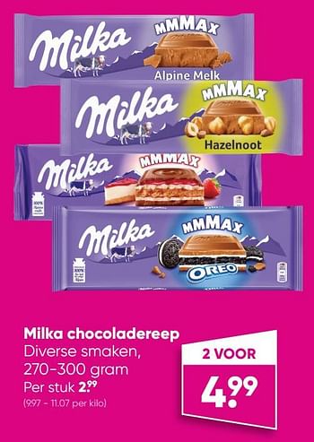 Aanbiedingen Milka chocoladereep - Milka - Geldig van 12/09/2022 tot 25/09/2022 bij Big Bazar