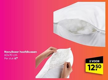 Aanbiedingen Navulbaar hoofdkussen - Huismerk - Big Bazar - Geldig van 12/09/2022 tot 25/09/2022 bij Big Bazar