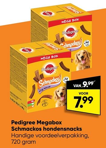 Aanbiedingen Pedigree megabox schmackos hondensnacks - Pedigree - Geldig van 12/09/2022 tot 25/09/2022 bij Big Bazar